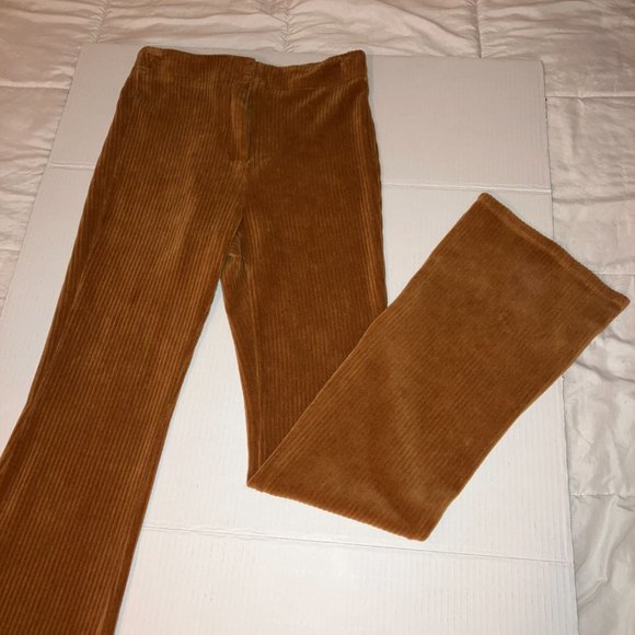 Emory Park Rust Stretch Corduroy Womens Flare Leg Pants Size S - Picture 9 of 13